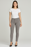 PANTALONE DONNA RAGAZZA SKINNY OPERATO DAMASCATO NERO GIARDINI ART.64103D