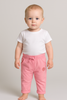 PANTALONE NEONATA COTONE ELASTICO TASCHE RISVOLTO RICAMO MARCA LOSAN ART. 318-6016AL