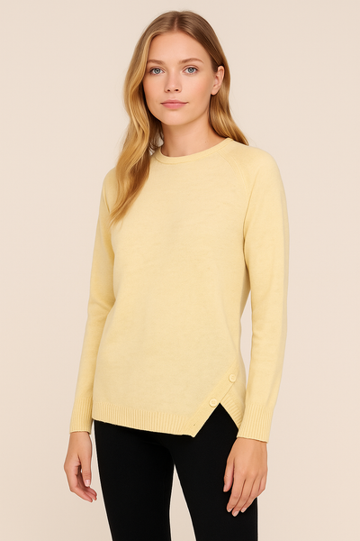 MAGLIONE DONNA RAGAZZA GIROCOLLO BOTTONI GIOIELLO MARCA GAIA B ART. 326