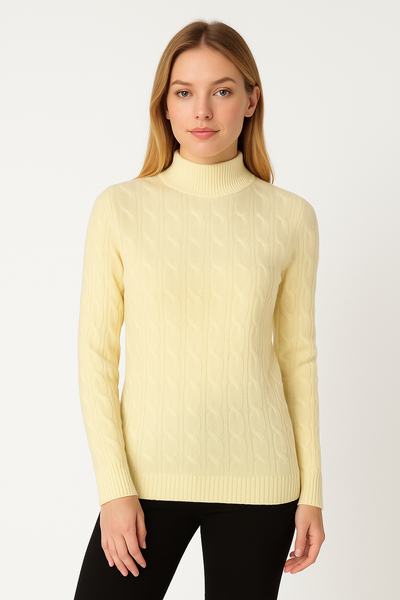 MAGLIONE DONNA RAGAZZA LANA LUPETTO TRECCE MARCA ELEONORA DELBONO ART. GM91