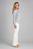CASACCA BLUSA CAMICIA VISCOSA DONNA RAGAZZA ELEGANTE SCOLLO TONDO MARIA BELLENTANI ART.5350
