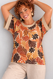T-SHIRT DONNA GAIA PIU TAGLIE OVER FANTASIA MANICA CORTA VISCOSA ART. 515
