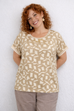 T-SHIRT DONNA GAIA PIU TAGLIE  OVER FANTASIA VISCOSA MANICA CORTA KIMONO ART. 527