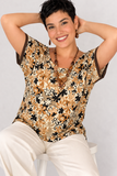 T-SHIRT DONNA GAIA PIU TAGLIE OVER FANTASIA MANICHE CORTE SVASATE VISCOSA ART. 529