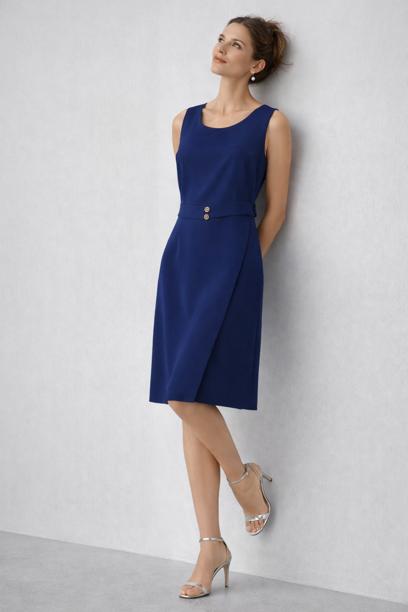 ABITO DONNA GABRIELLA ZIP SMANICATO SPACCO ELEGANTE ART.ILARY