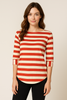 MAGLIA DONNA RAGNO MANICHE TRE QUARTI FANTASIA A RIGHE ART. DP55TW
