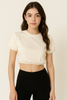 T-SHIRT DONNA TIFFOSI ART. 10059092 MOD CROP TOP MM DESIGN DOPPIATO ELASTICIZZATO
