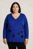MAGLIONE DONNA RAGAZZA CURVY SCOLLO A V VISCOSA MARCA DOLCEMENTE ART.23