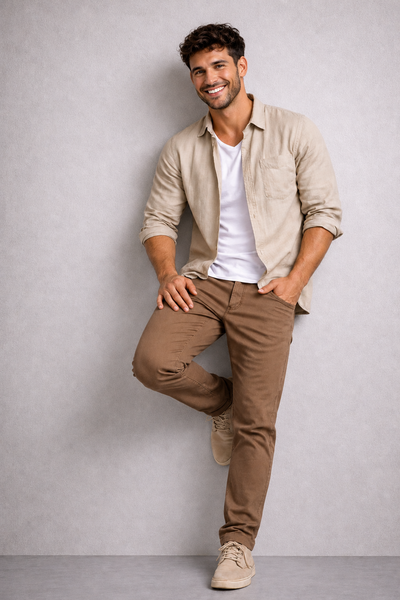 PANTALONI UOMO SEA BARRIER TASCHE FRANCESE ELASTICIZZATO COTONE REGULAR FIT ART. ARIETE-71