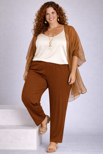 PANTALONI DONNA BARBARELLA OVER ELASTICO MORBIDO PRATOCO ART.ZACCARY