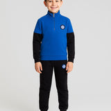 PIGIAMA TUTA TEMPO LIBERO BAMBINO RAGAZZO PILE CALDO MEZZA ZIP SQUADRA INTER ART. P201080