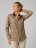 CAMICIA DONNA PERLA FANTASIA CASHMERE BOTTONI POLSINI COTONE ELASTICIZZATO ART. LUISA