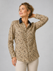 CAMICIA DONNA PERLA FANTASIA CASHMERE BOTTONI POLSINI COTONE ELASTICIZZATO ART. LUISA
