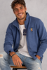 FELPA UOMO SCUOLA NAUTICA ITALIANA GARZATA ZIP TASCHE POLSINI FASCIA LOGO ART.162707
