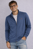 MAGLIONE UOMO NORWAY COTONE ZIP POLSINI FASCIA LOGO ART.853102