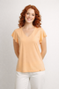 BLUSA DONNA LAURA BIAGIOTTI MANICA CORTA SCOLLO A V SPACCHI ART. LB26P1423