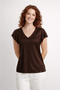 BLUSA DONNA LAURA BIAGIOTTI MANICA CORTA SCOLLO A V SPACCHI ART. LB26P1423