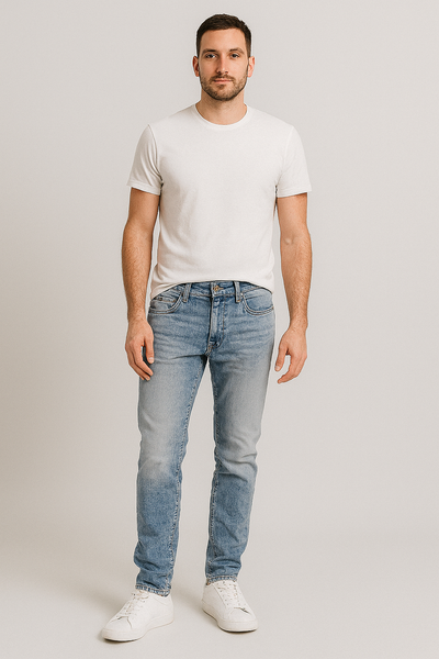 JEANS UOMO RAGAZZO SLIM FIT CINQUE TASCHE ZIP BOTTONE MARCA GAS ART. ALBERT WN22 A3118