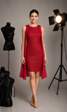 ABITO DONNA RAGAZZA CERIMONIA ELEGANTE TUBINO PIZZO TULLE MARCA CARLA RUIZ ART.94715