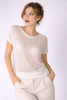 MAGLIA RAGAZZA SCOLLO A BARCA COSTINE TRAFORATA LUREX ART.7630