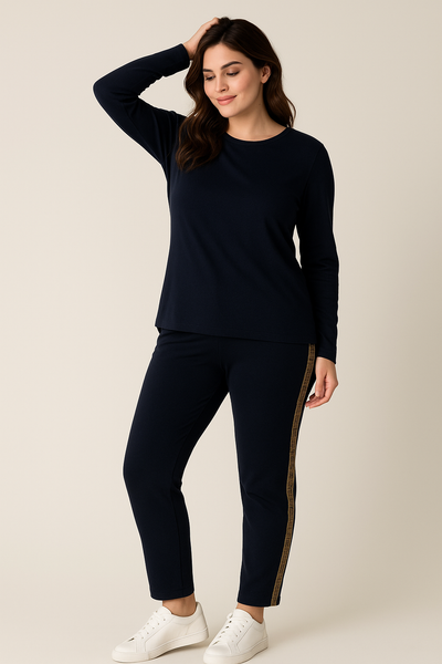 PANTALONI DONNA ELISA CASTELLI TAGLIE OVER ELASTICO TASCHE INSERTI ART. 1871