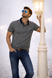 POLO UOMO RE DEL MARE MANICA CORTA PIQUE FIAMMATO COTONE ART. 94.6621
