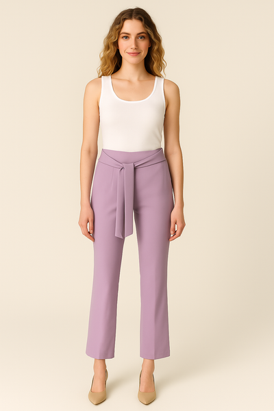 PANTALONE DONNA ELEGANTE PALAZZO  TASCHE CINTURA PIERRE CARDIN ART. P271