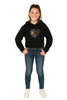 FELPA BAMBINA CAPPUCCIO STAMPA POLSINI FIOCCHI ELASTICO IN VITA MARCA YOURS ART.AY3340