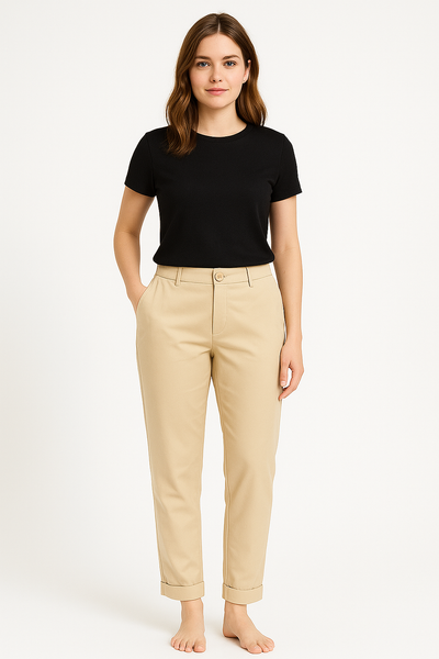 PANTALONI DONNA TASCHE ELEGANTE MISTO COTONE  JENNIFER CLOSE ART. 1843