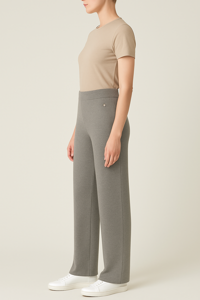 PANTALONI DONNA RAGAZZA PALAZZO MAGLIA ELASTICO MARCA GRIFFAI  ART. 4120