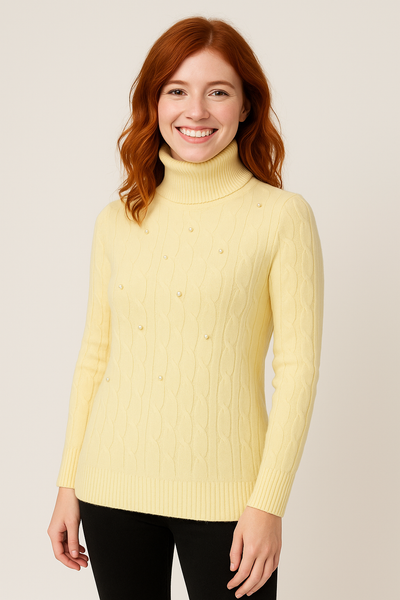 MAGLIONE DONNA RAGAZZA DOCEVITA TRECCE PERLE MARCA GAIA B ART. 814