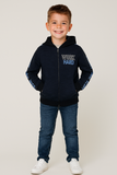 FELPA GARZATA BAMBINO ZIP CAPPUCCIO TASCHE STAMPE MARCA LOSAN ART.013 6020AL