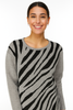 MAGLIONE DONNA RAGAZZA GIROCOLLO LUREX ZEBRATO MARCA COVERI ART. DC1051