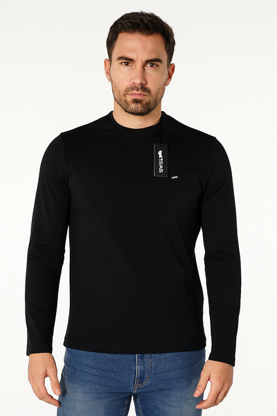 MAGLIA ELASTICIZZATA UOMO RAGAZZO GIROCOLLO MANICA LUNGA LOGO GAS ART.JANIS/S A0515