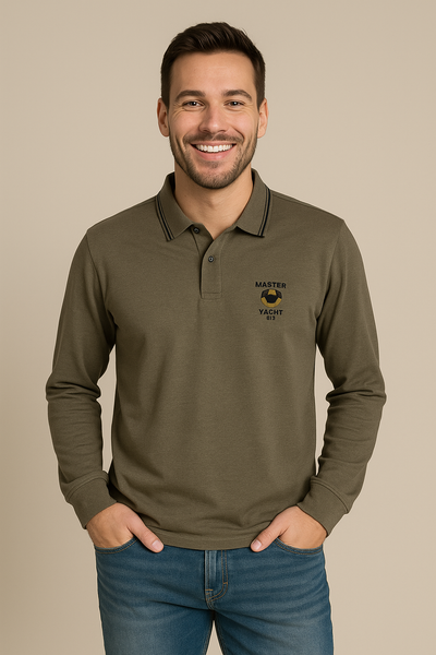 POLO UOMO IL GRANCHIO MANICA LUNGA CALDO COTONE ART. 53MGR111