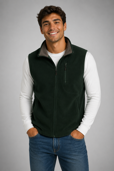GILET UOMO RAGAZZO PILE ZIP TASCHE MARCA HENRY BARROWS ART. PU1007