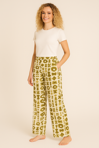 PANTALONI DONNA RAGAZZA PALAZZO FANTASIA MARCA GRIFFAI ART. 5644