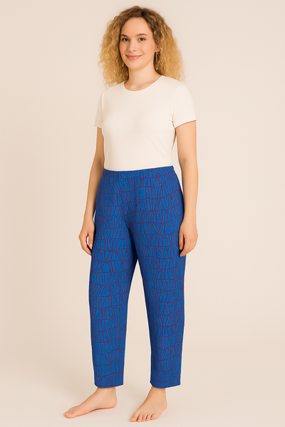 PANTALONI DONNA RAGAZZA TAGLIE OVER FANTASIA ELASTICO MARCA ELISA CASTELLI ART. 1860