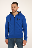 FELPA UOMO COTONE ZIP CAPPUCCIO TASCHE POLSINI FASCIA MARCA U.S.GRAND ART. USF010