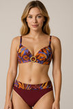 COSTUME DONNA RAGAZZA BIKINI FERRETTO PREFORMATO LACCETTI FANTASIA MARCA LINEA SPRINT ART. AMALIA