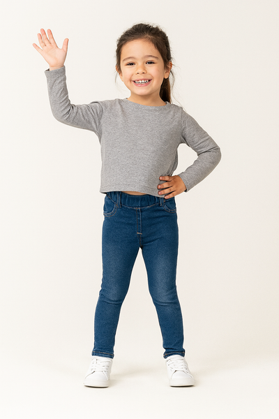 LEGGINS BIMBA JEANS ELASTICIZZATO MARCA LOSAN ART. LKGAP0401 24030
