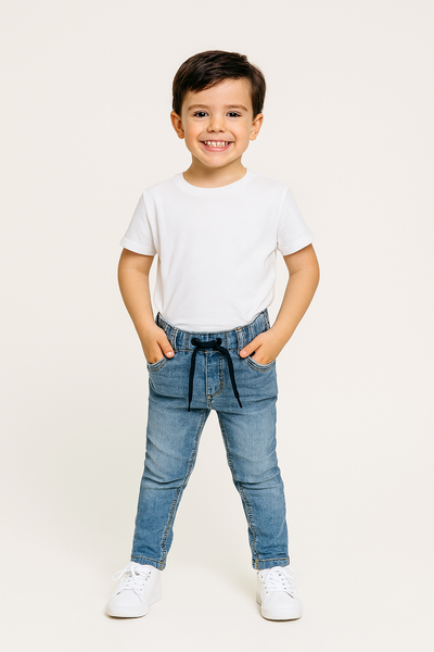 JEANS BAMBINO ELASTICIZZATO TASCHE VITA REGOLABILE MARCA YOURS ART.C056E10AA