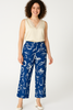 PANTALONI DONNA ELEGANTI ELASTICO ZAMPA FLOREALI MARCA LAURA BIAGIOTTI ART. LB23P1816