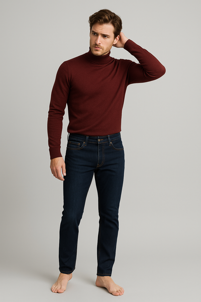 JEANS UOMO WAMPUM ZIP BOTTONE TASCHE TASCHINO SCURO SLIM FIT ART.11333 1/62