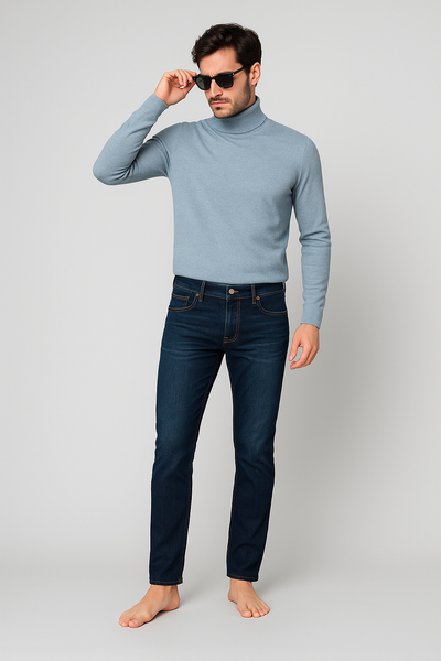 JEANS UOMO WAMPUM ZIP BOTTONE TASCHE TASCHINA SCURO SCHIARITURE SLIM FIT ART.11842 1/61