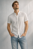 CAMICIA UOMO LOSAN COREANA MANICA CORTA LINO COTONE ART. LMNAP0102-24005