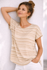 T-SHIRT DONNA RAGNO GIROCOLLOMANICA SCESA STONDATA RIGATA ART.DT13TJ