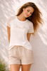 T-SHIRT DONNA TIFFOSI GIROCOLLO PIZZO RICAMO COTONE ART. 10065829