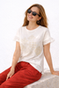 T-SHIRT DONNA TIFFOSI GIROCOLLO MANICHE CORTE PERLINE COTONE ART. 10065007