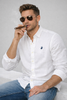 CAMICIA UOMO BEVERLY HILLS POLO CLUB MANICA LUNGA LINO REGULAR FIT LOGO ART. B-URBAN-LINO